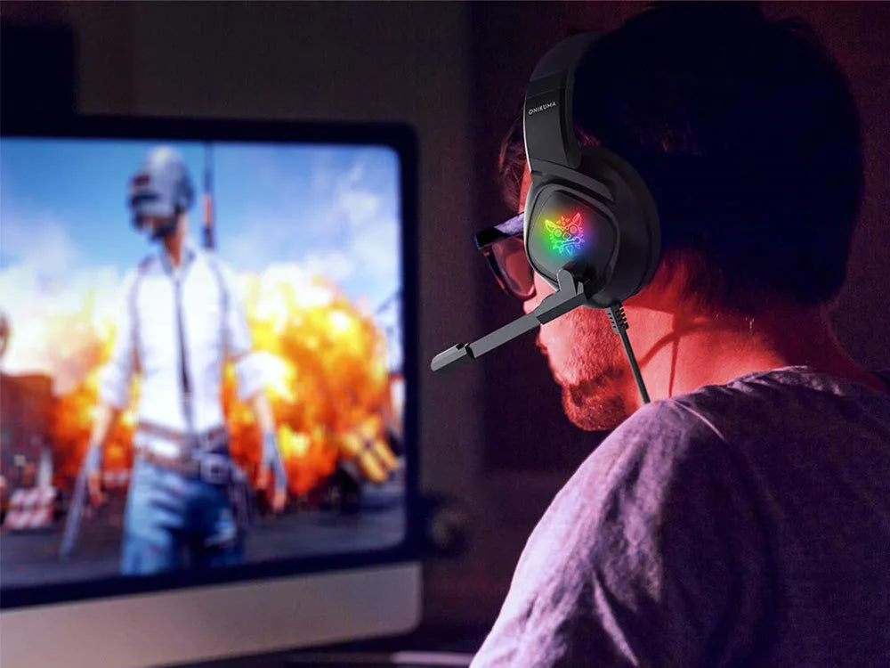 K19 Game Headphones Onikuma USB 3.5mm Wired Gaming Headphone With Microphone PC Gaming Headset & Headphones