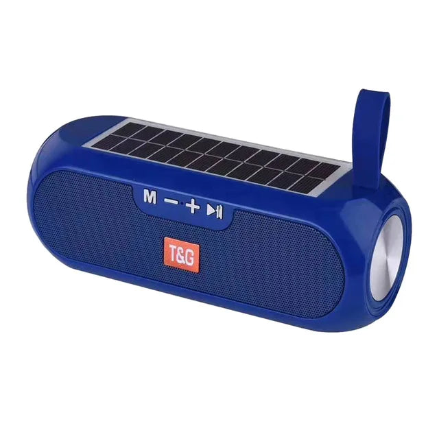 Mini Blue Wireless Speakers Music Sound Player Bluetooth Speaker Solar Charger Speaker