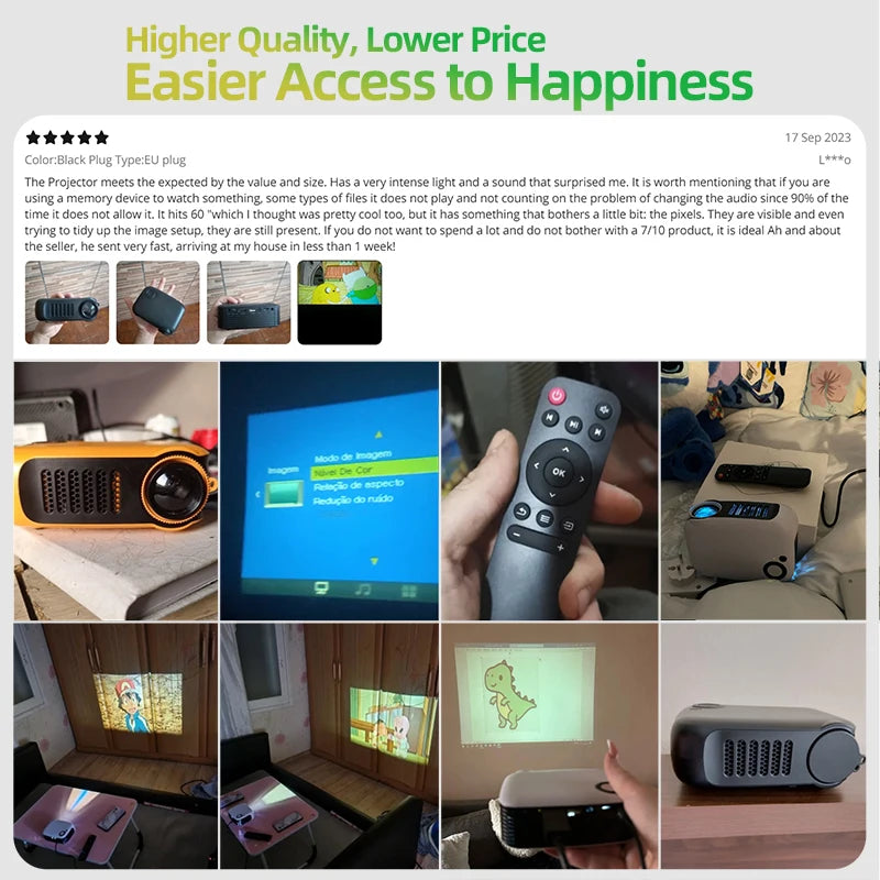 AUN A2000 Portable Projector LED Home Theater Projector